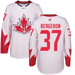 Team Canada Patrice Bergeron #37 Authentic Weiß Heim 2016 World Cup Hockey